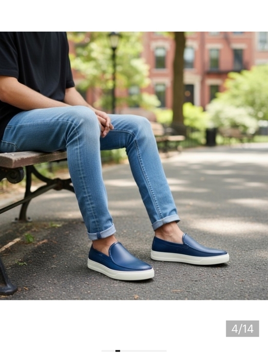 Salvatore Ferragamo Fury 2.0 Blue Slip-On Sneakers Luxury Casual Loafers